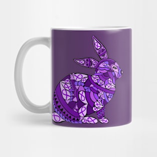 Purple Awareness Ribbon Rabbit Mug
